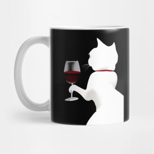 Cat with Wine Mug